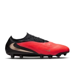 Nike Phantom 6 Low Pro Kunstgras Voetbalschoenen (AG) Zwart Felrood Goud