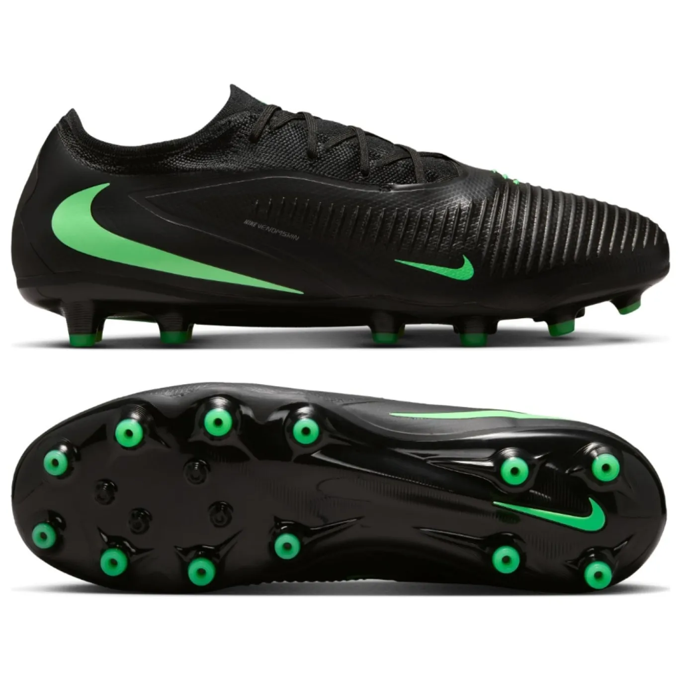 Nike Phantom 6 Low Pro Kunstgras Voetbalschoenen (AG) Zwart Felgroen