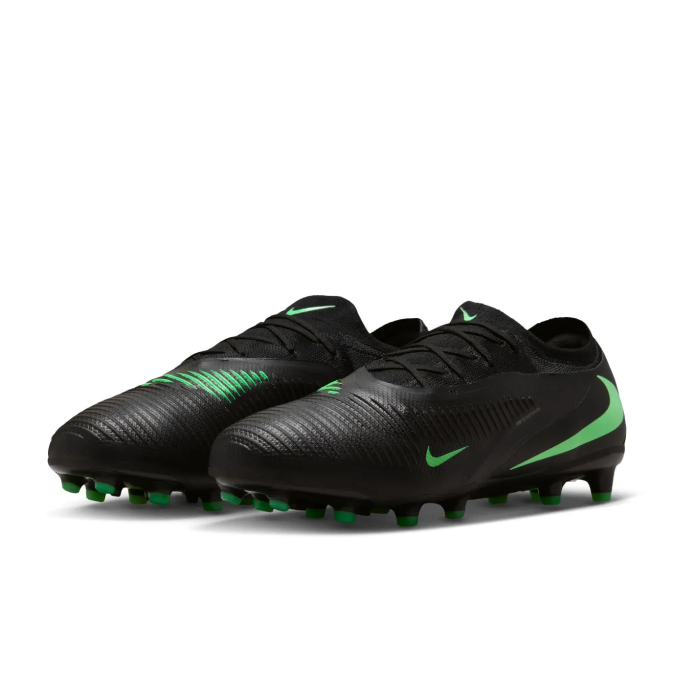Nike Phantom 6 Low Pro Kunstgras Voetbalschoenen (AG) Zwart Felgroen