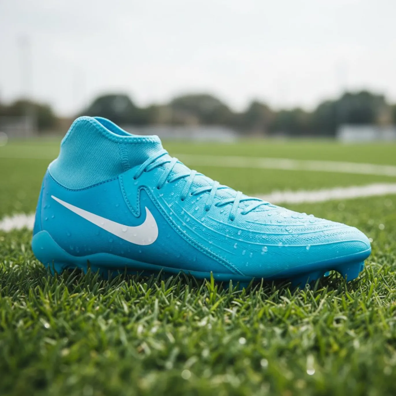 Nike Phantom Luna II Academy Gras / Kunstgras Voetbalschoenen (MG) Blauw Wit