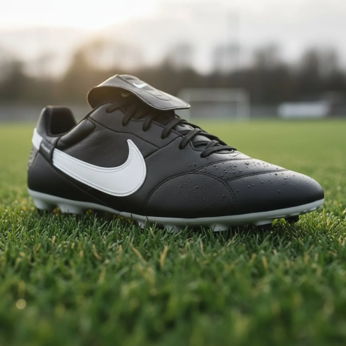 Nike Premier III Gras Voetbalschoenen (FG) Zwart Wit Zwart