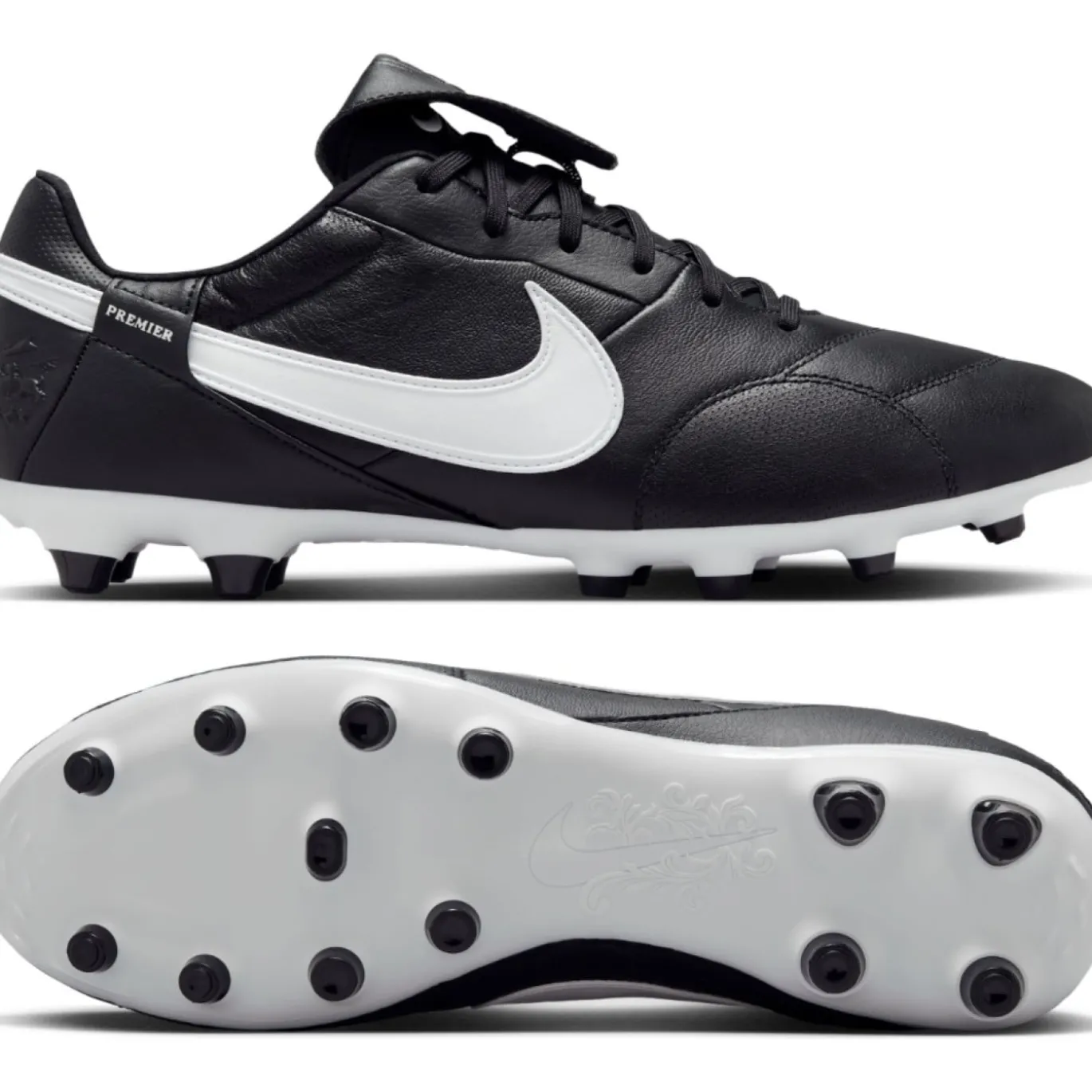 Nike Premier III Gras Voetbalschoenen (FG) Zwart Wit Zwart