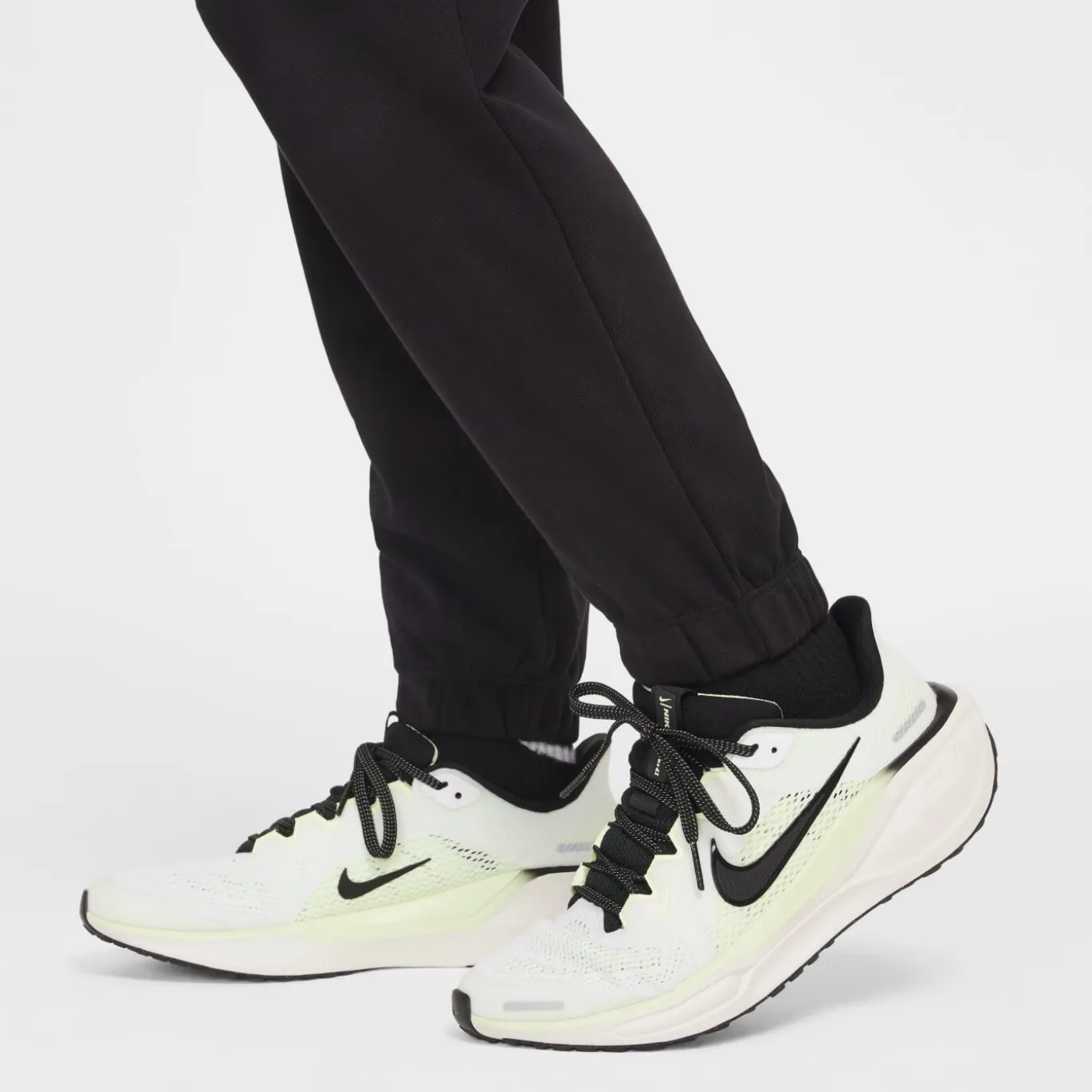 Nike Pro Fleece Joggingbroek Kids Zwart Wit