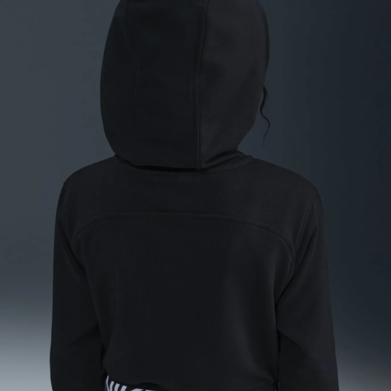 Nike Pro Fleece Trainingsjack Hooded Kids Zwart Wit
