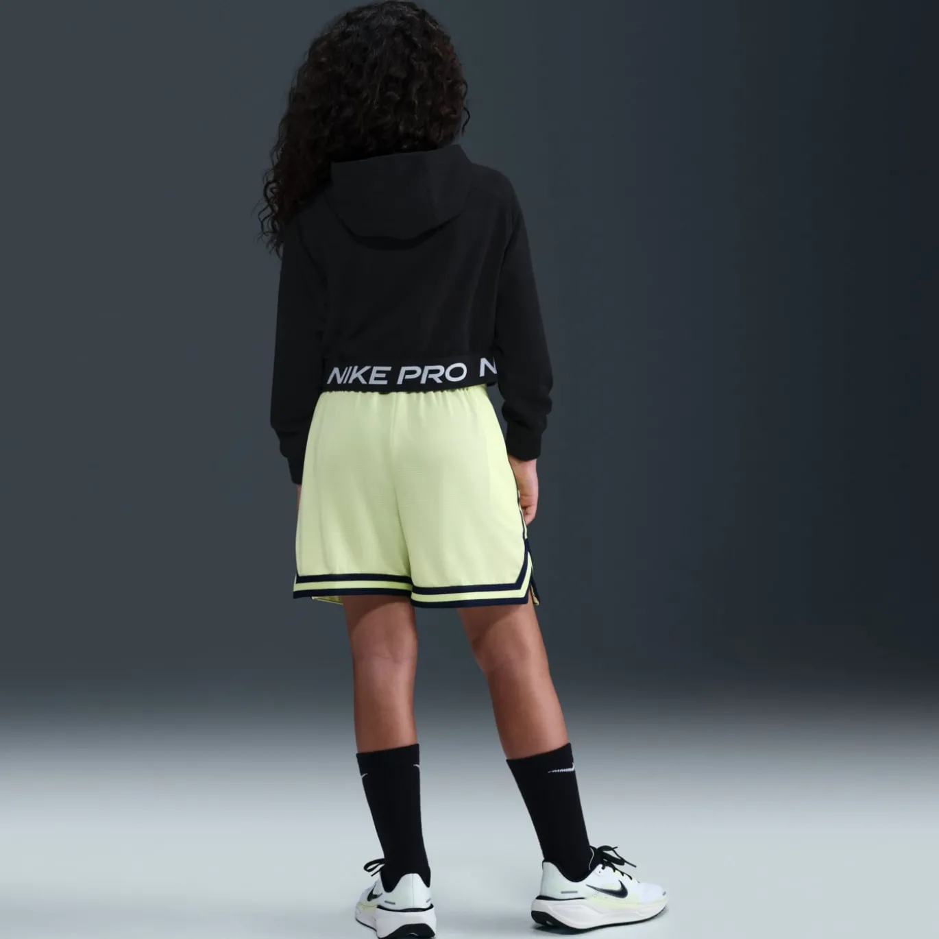 Nike Pro Fleece Trainingsjack Hooded Kids Zwart Wit