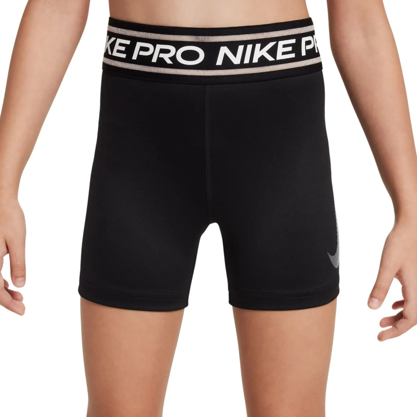 Nike Pro 3 Inch Sportbroekje Meisjes Zwart Wit