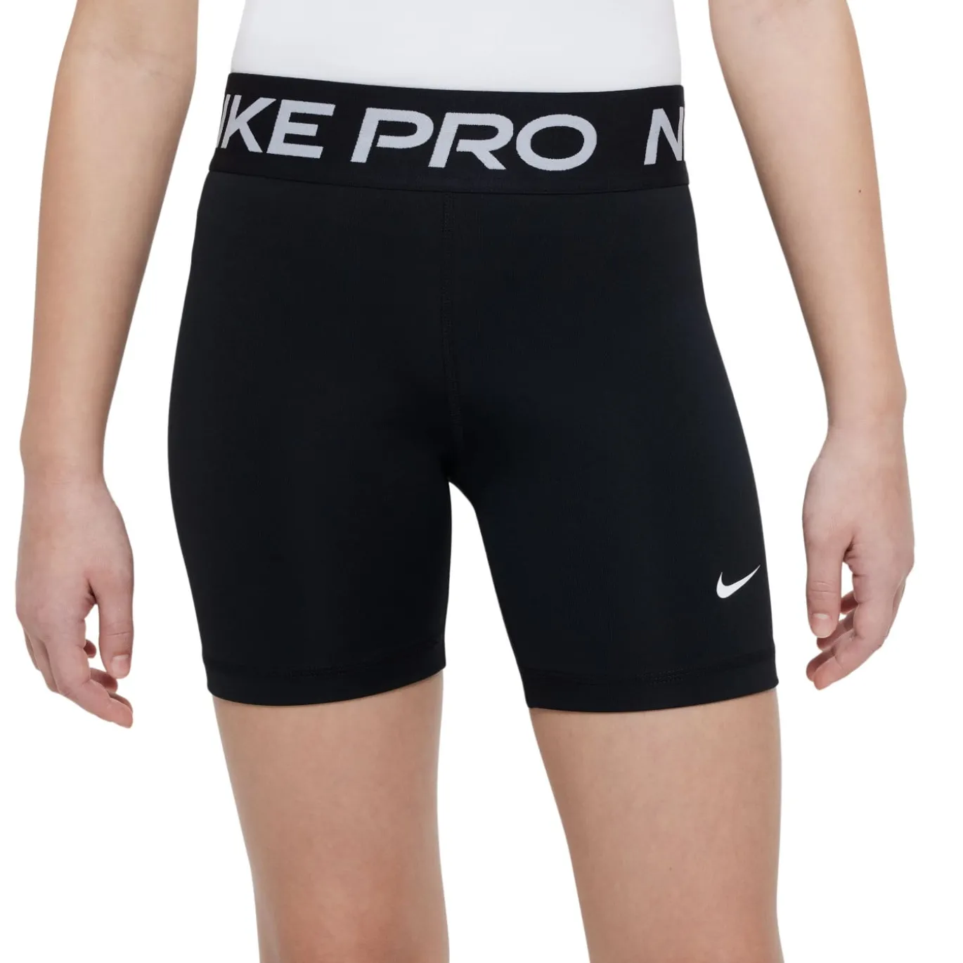 Nike Pro 5IN Sportbroekje Meisjes Zwart Wit
