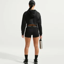 Nike Pro 365 Mid-Rise Sportbroekje (8cm) Dames Zwart Wit