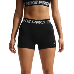 Nike Pro 365 Mid-Rise Sportbroekje (8cm) Dames Zwart Wit