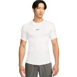 Nike Pro Ondershirt Korte Mouwen Wit Zwart