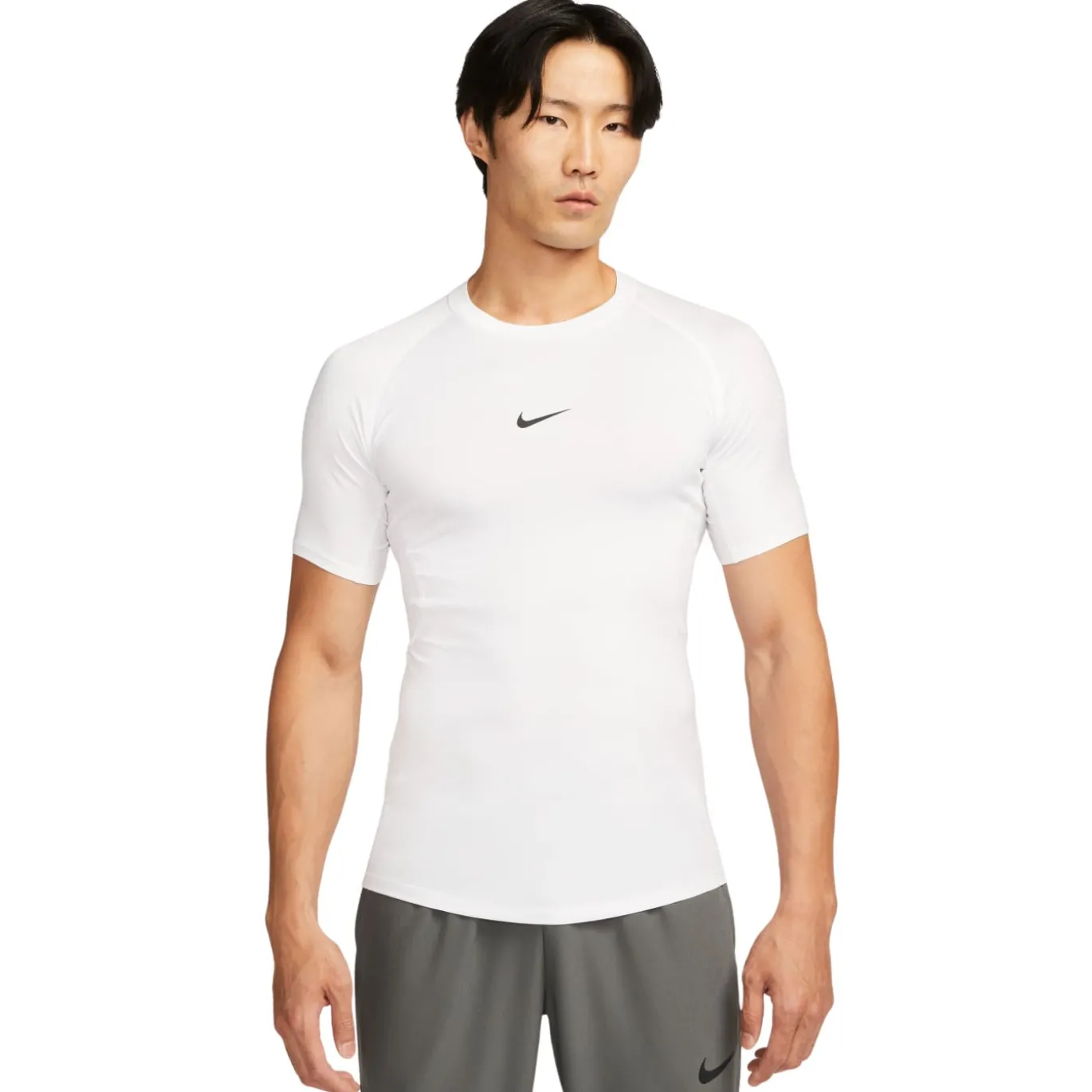 Nike Pro Ondershirt Korte Mouwen Wit Zwart