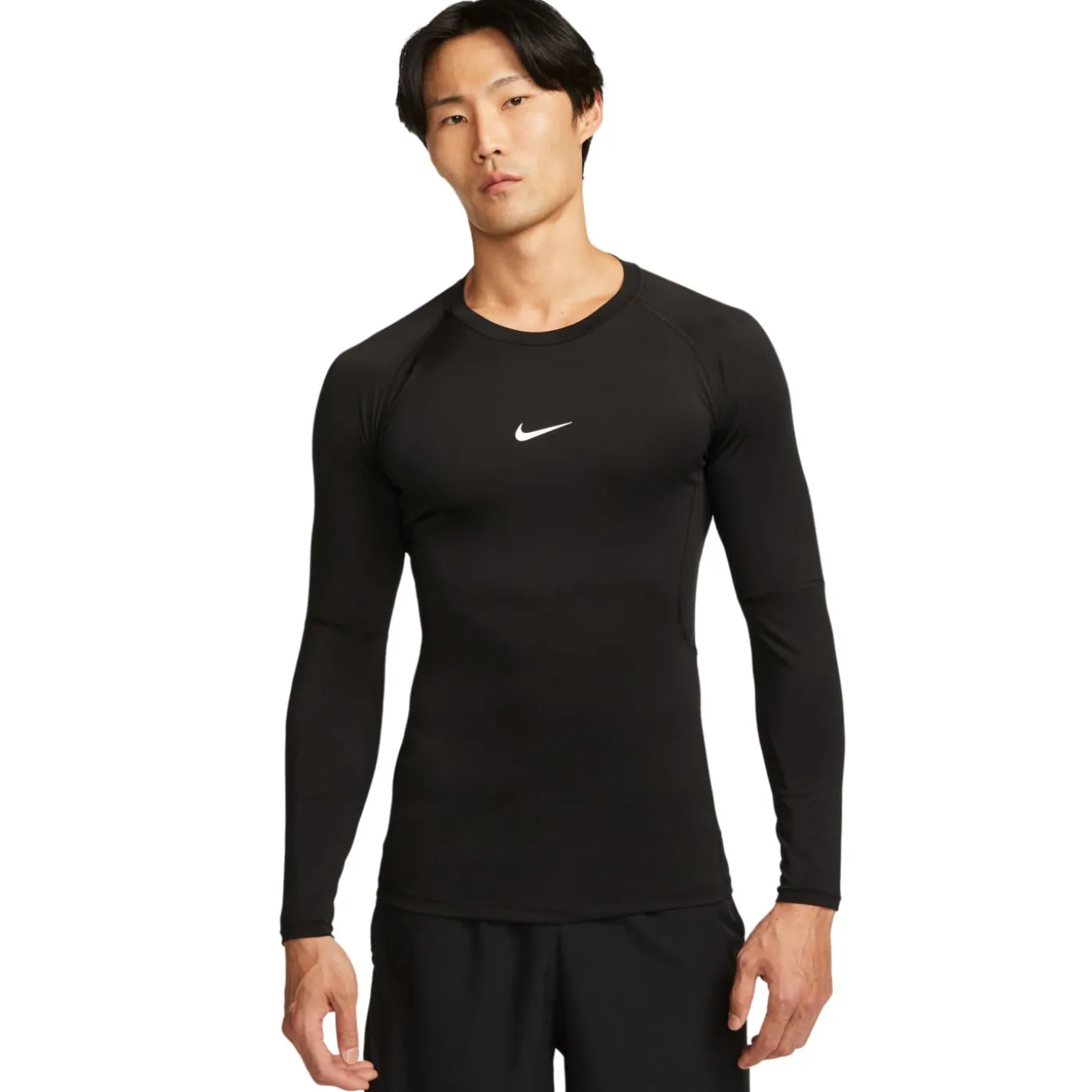 Nike Pro Ondershirt Lange Mouwen Zwart Wit