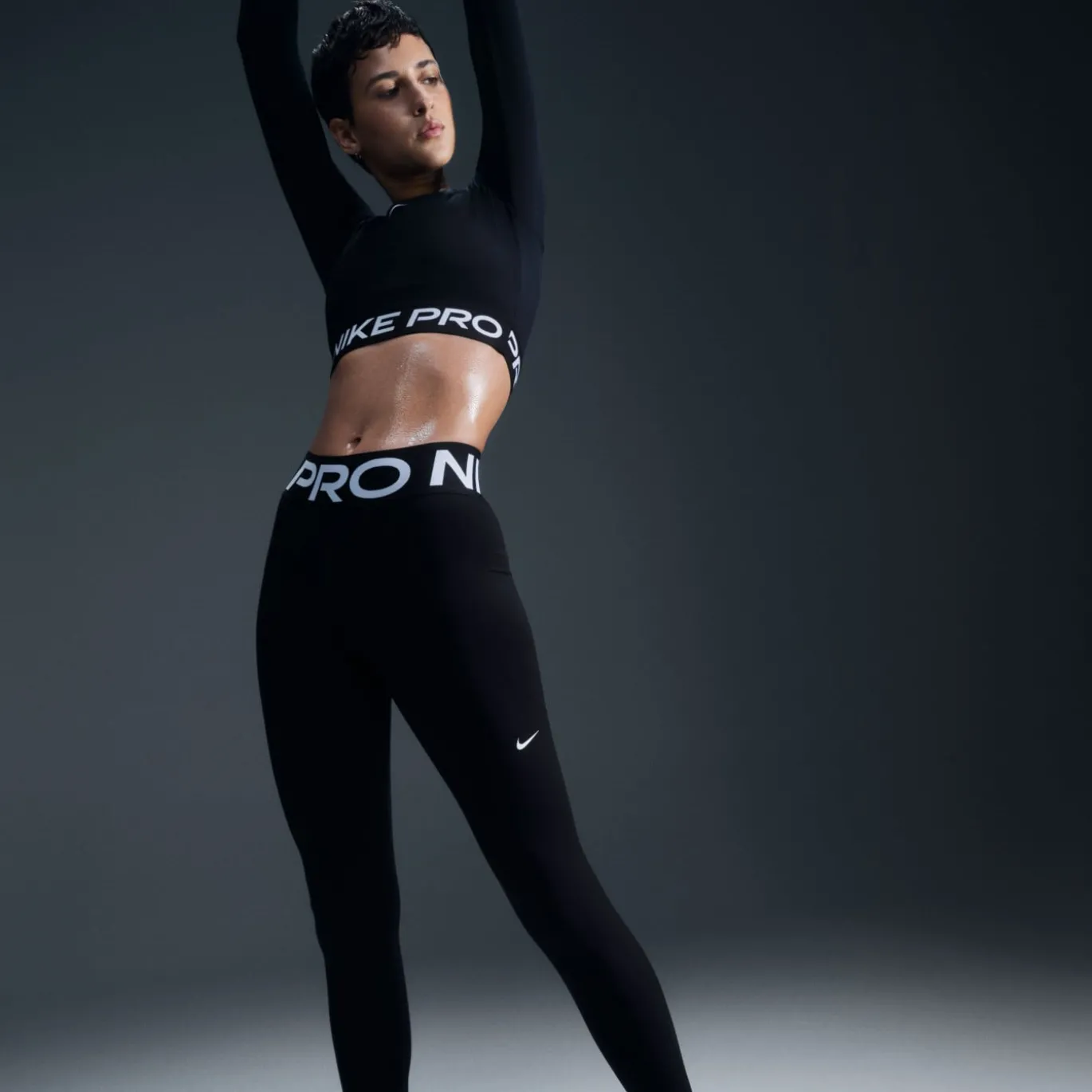 Nike Pro Sculpt Sportlegging Dames Zwart Wit