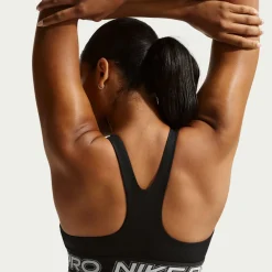 Nike Pro Sportbeha Dames Zwart Wit Zilver