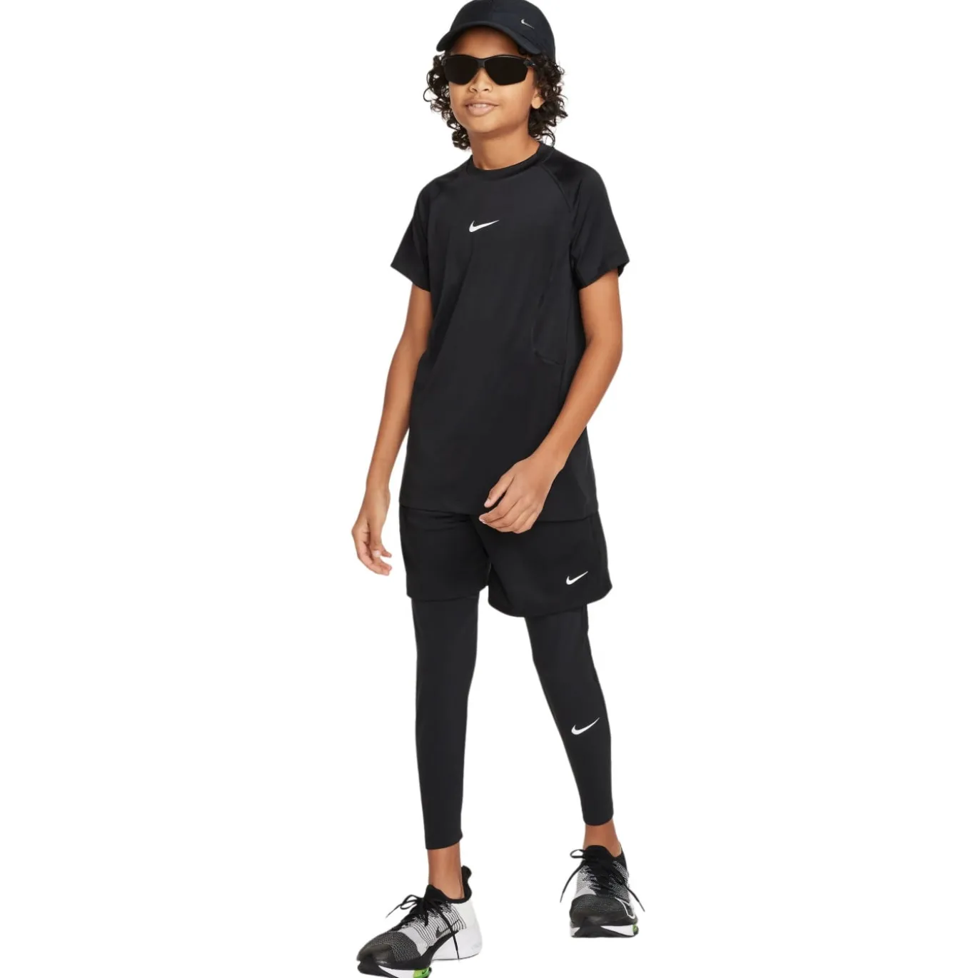 Nike Pro Sportlegging Jongens Zwart Wit