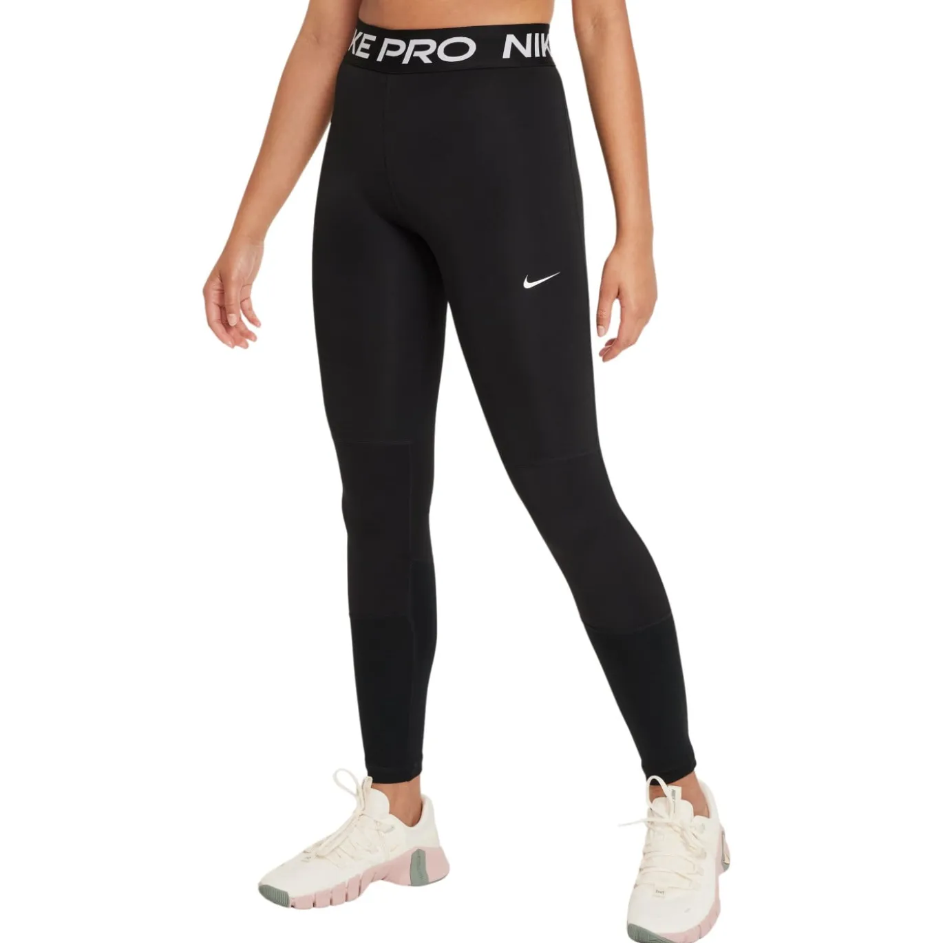 Nike Pro Sportlegging Meisjes Zwart Wit