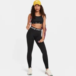 Nike Pro Sportlegging Meisjes Zwart Wit