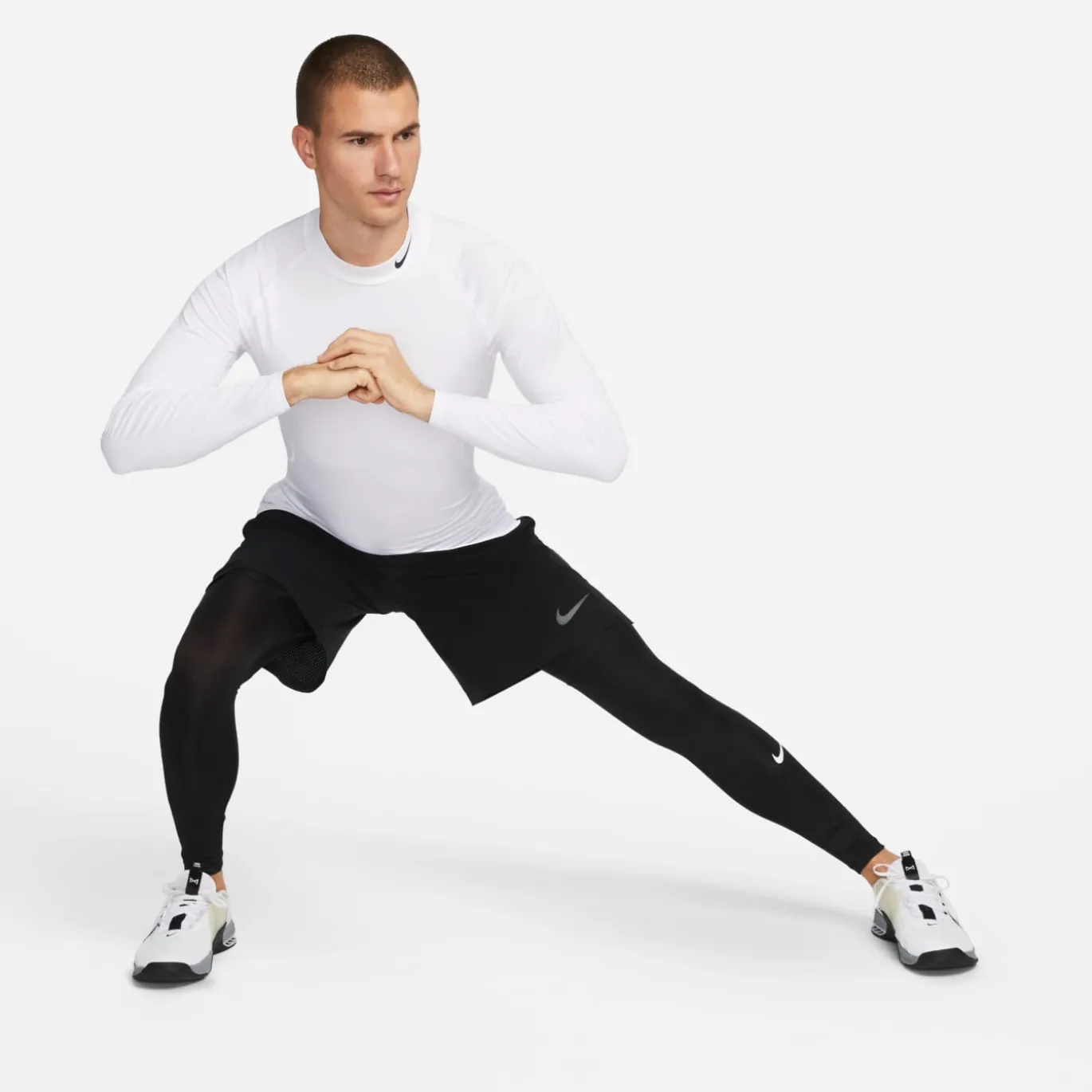 Nike Pro Sportlegging Zwart Wit