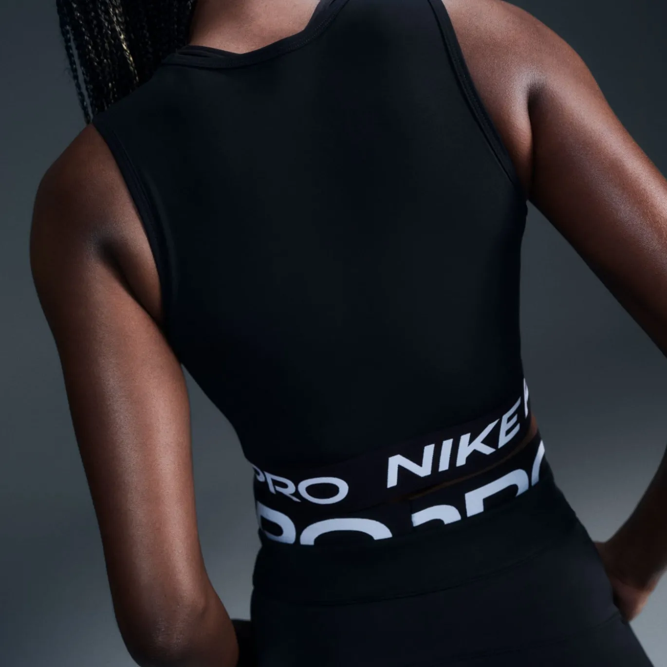 Nike Pro Tanktop Dames Zwart Wit