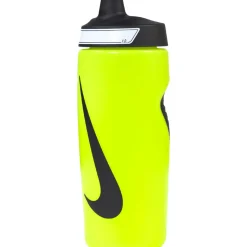 Nike Refuel Bidon Grip 550ML Felgeel Zwart Wit