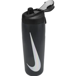 Nike Refuel Bidon Met Rietje 710ML Zwart Donkergrijs Zilver