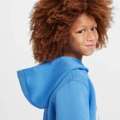 Nike Sportswear Club Big Logo Fleece Hoodie Trainingspak Kids Blauw Wit