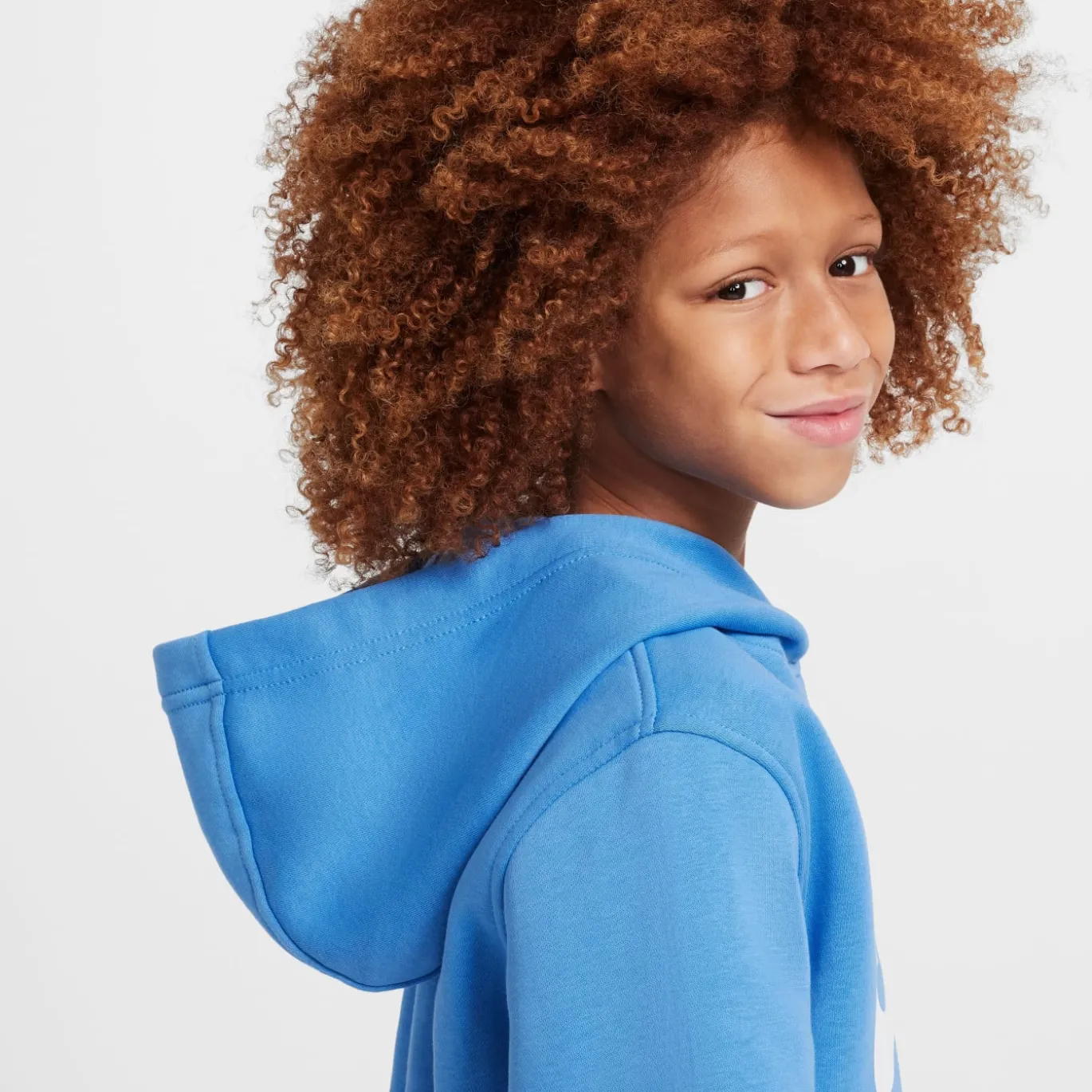 Nike Sportswear Club Big Logo Fleece Hoodie Trainingspak Kids Blauw Wit