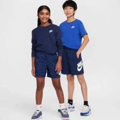 Nike Sportswear Club Broekje Woven Kids Donkerblauw Wit