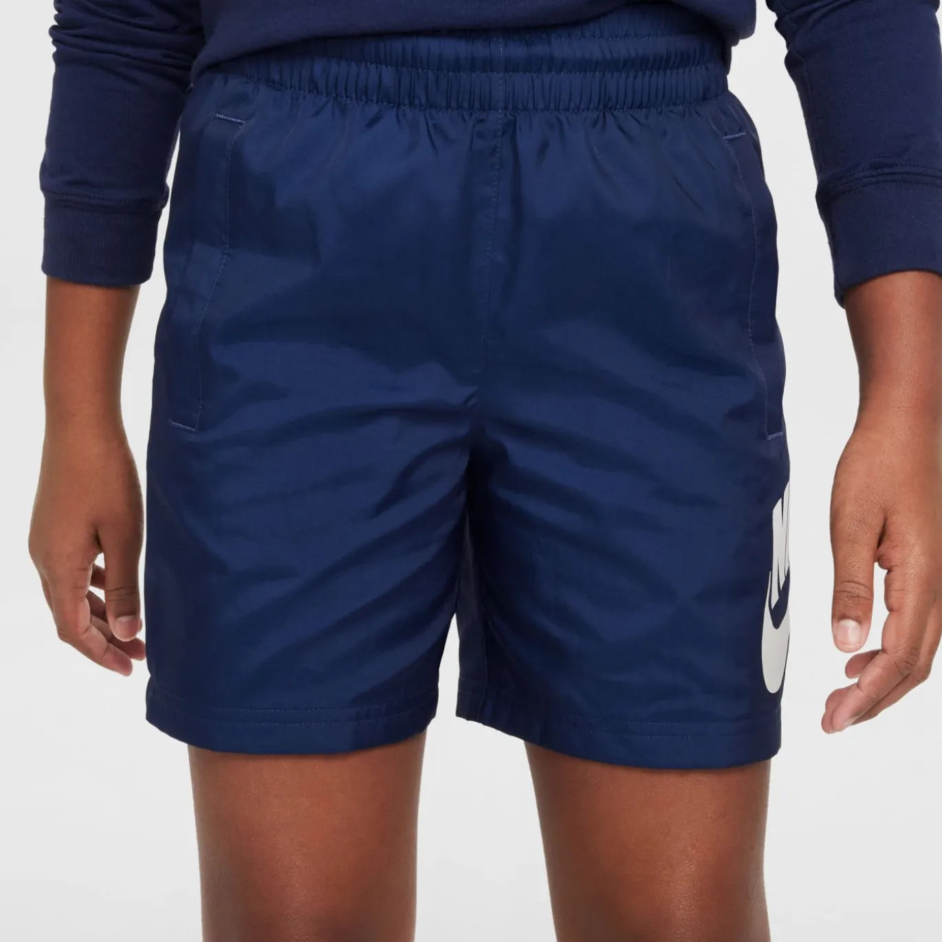 Nike Sportswear Club Broekje Woven Kids Donkerblauw Wit