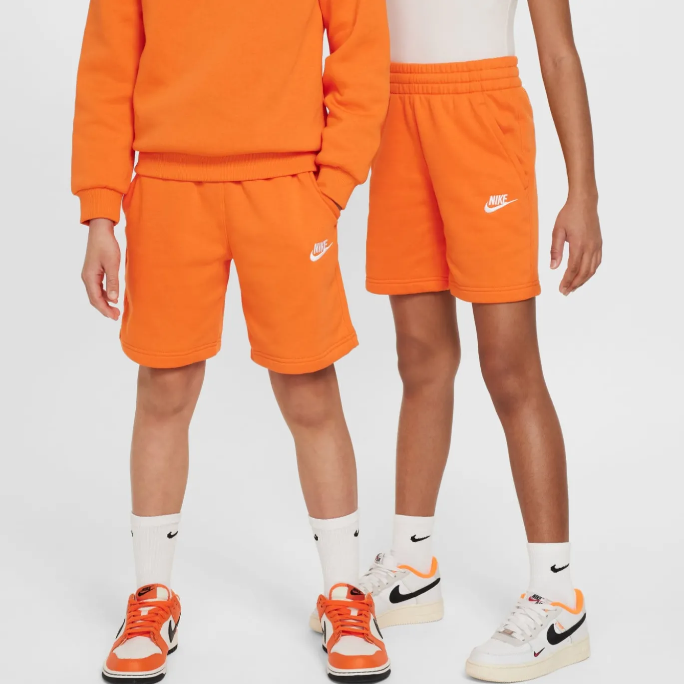 Nike Sportswear Club Fleece Broekje Kids Oranje Wit