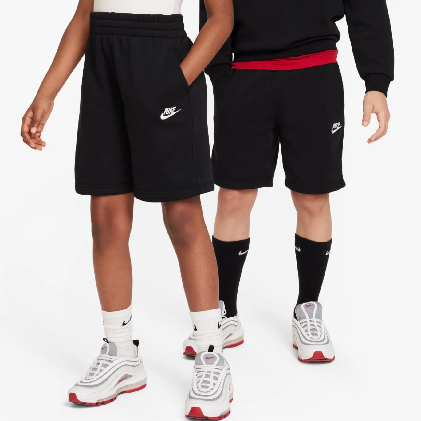 Nike Sportswear Club Fleece Broekje Kids Zwart Wit