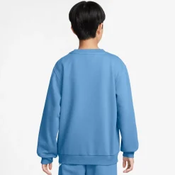 Nike Sportswear Club Fleece Crew Sweater Kids Blauw Wit