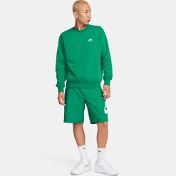Nike Sportswear Club Fleece Crew Sweater Groen Wit