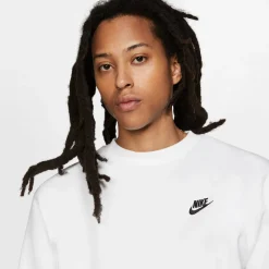Nike Sportswear Club Fleece Crew Sweater Wit Zwart