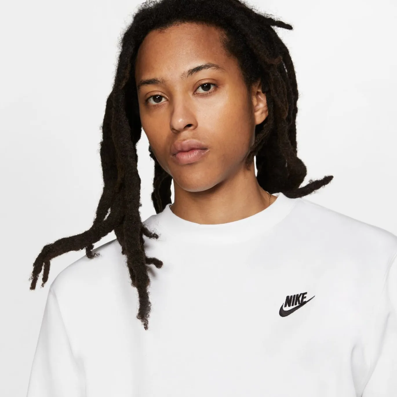 Nike Sportswear Club Fleece Crew Sweater Wit Zwart