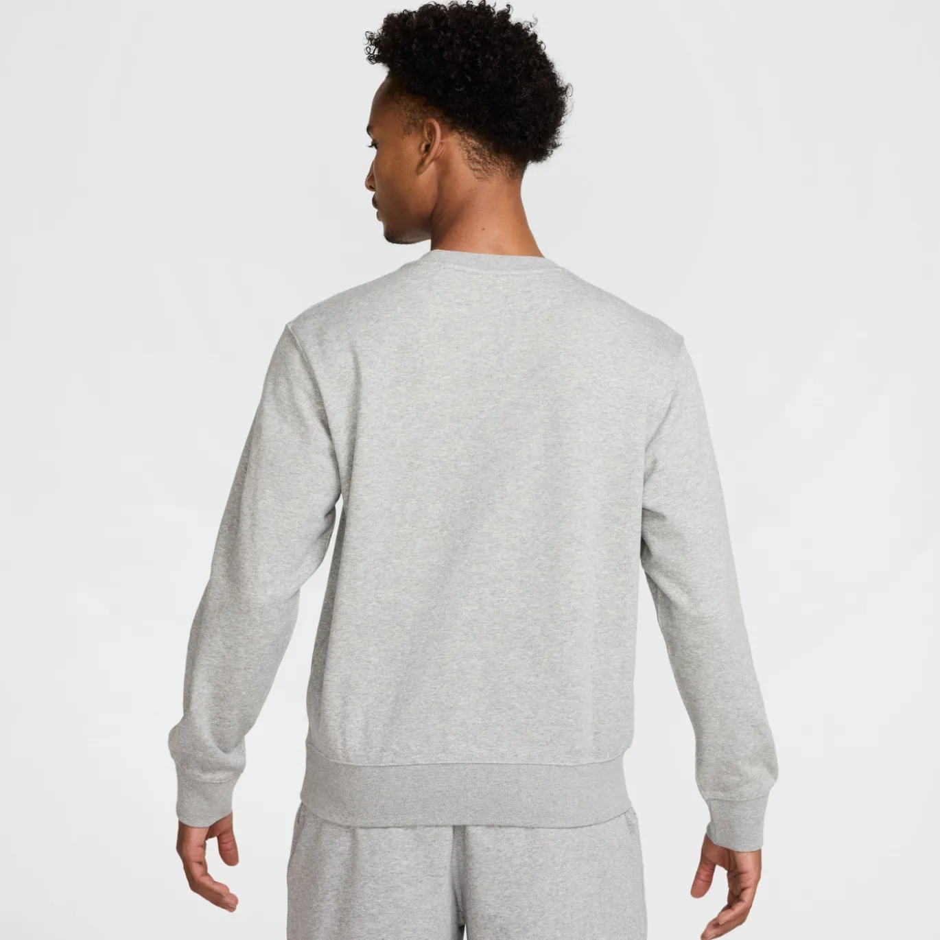 Nike Sportswear Club Fleece Crew Sweater Lichtgrijs Wit