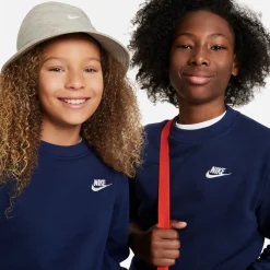 Nike Sportswear Club Fleece Crew Trainingspak Kids Donkerblauw Wit
