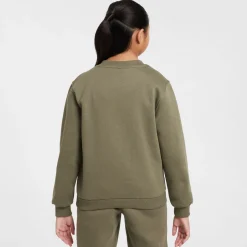 Nike Sportswear Club Fleece Crew Trainingspak Kids Olijfgroen Wit