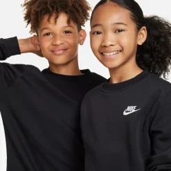 Nike Sportswear Club Fleece Crew Trainingspak Kids Zwart Wit