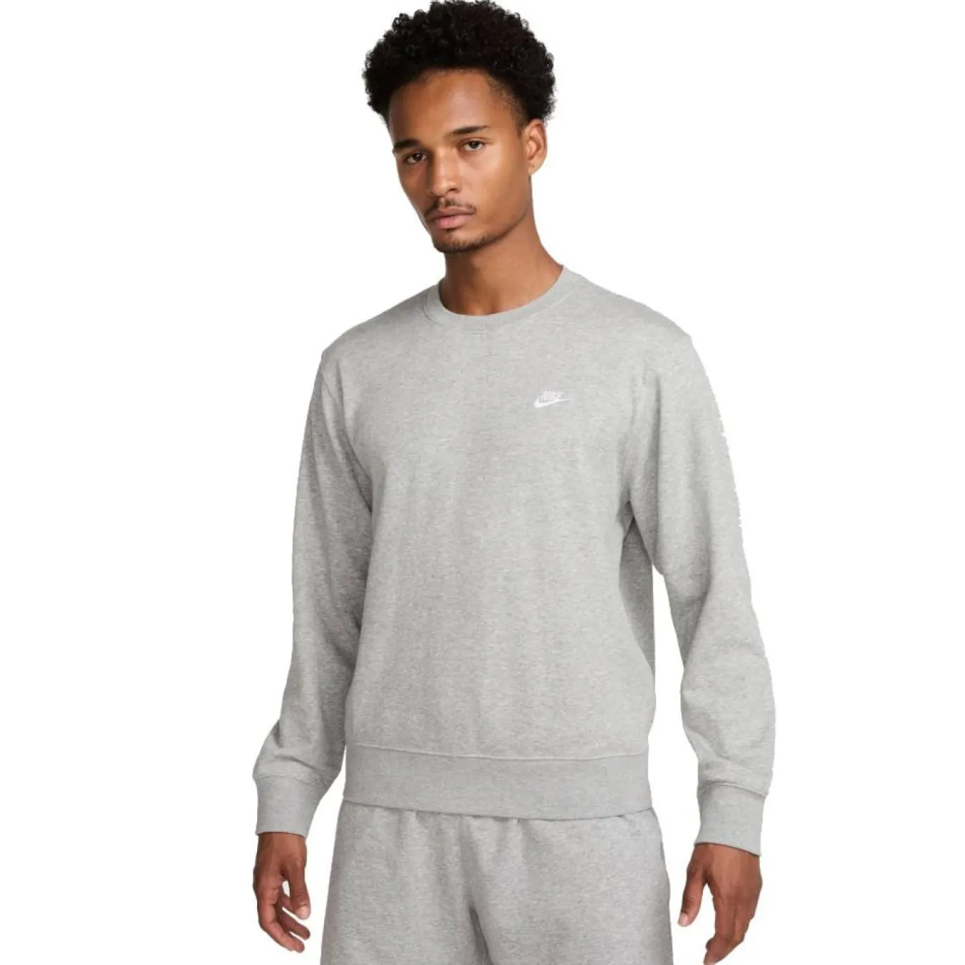 Nike Sportswear Club Fleece Crew Joggingpak Grijs Wit