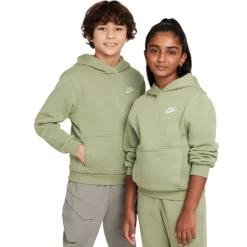 Nike Sportswear Club Fleece Hoodie Kids Lichtgroen Wit