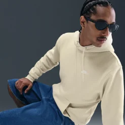 Nike Sportswear Club Fleece Hoodie Lichtbeige Wit