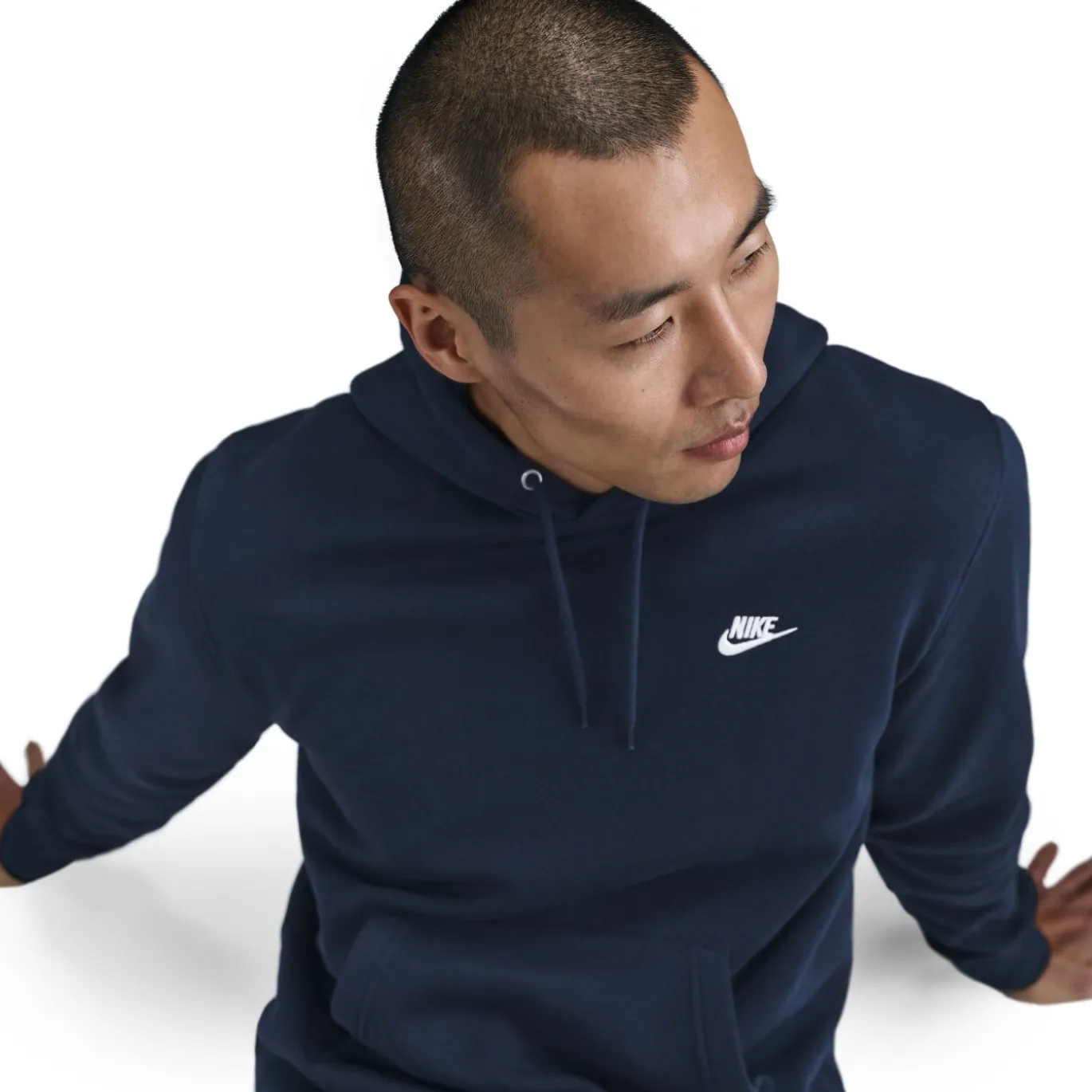 Nike Sportswear Club Fleece Hoodie Donkerblauw Wit