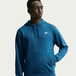Nike Sportswear Club Fleece Hoodie Donkerblauw Lichtbeige
