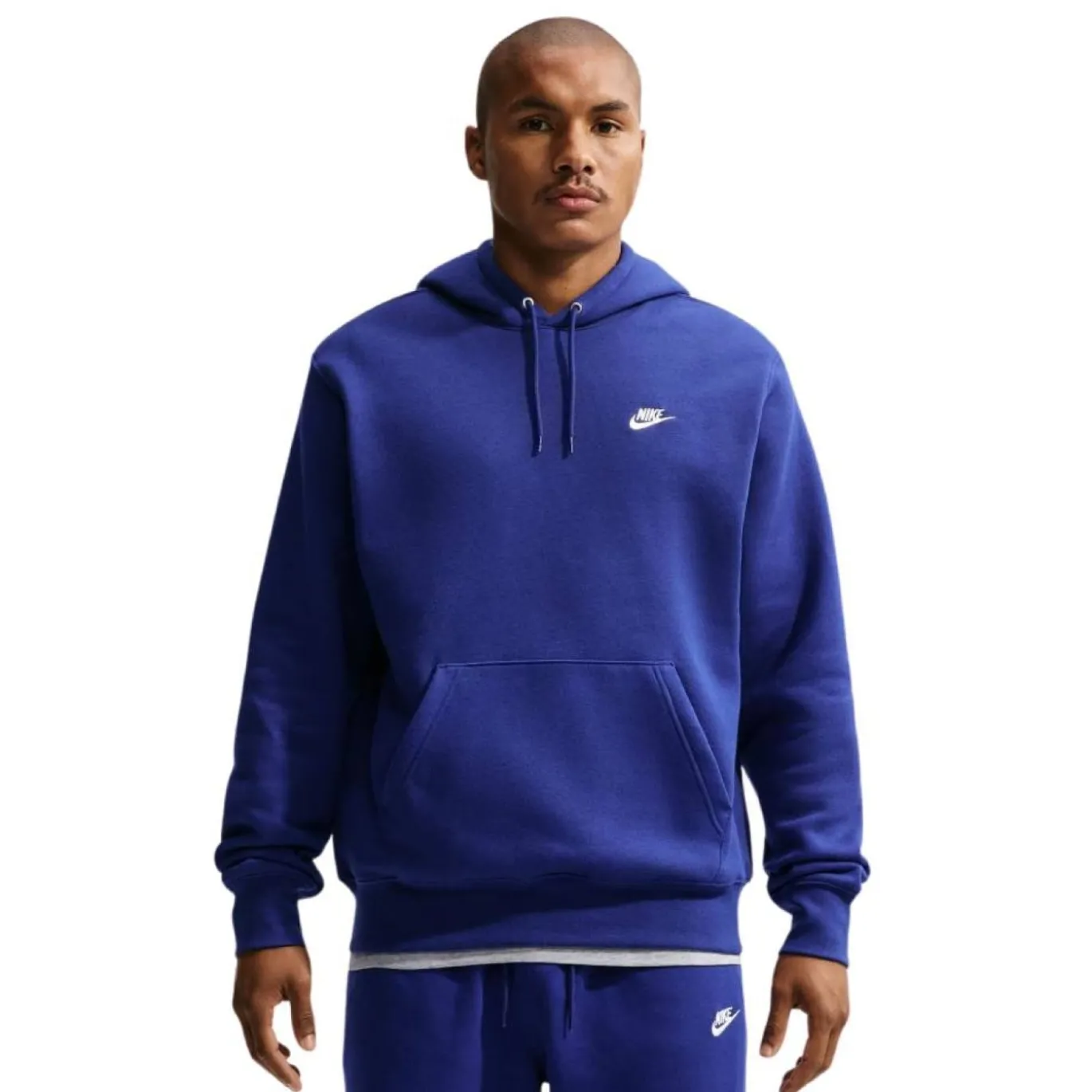 Nike Sportswear Club Fleece Hoodie Donkerblauw Wit