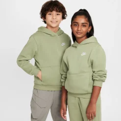 Nike Sportswear Club Fleece Hoodie Trainingspak Kids Lichtgroen Wit