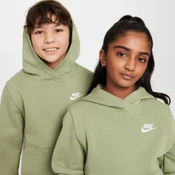 Nike Sportswear Club Fleece Hoodie Trainingspak Kids Lichtgroen Wit