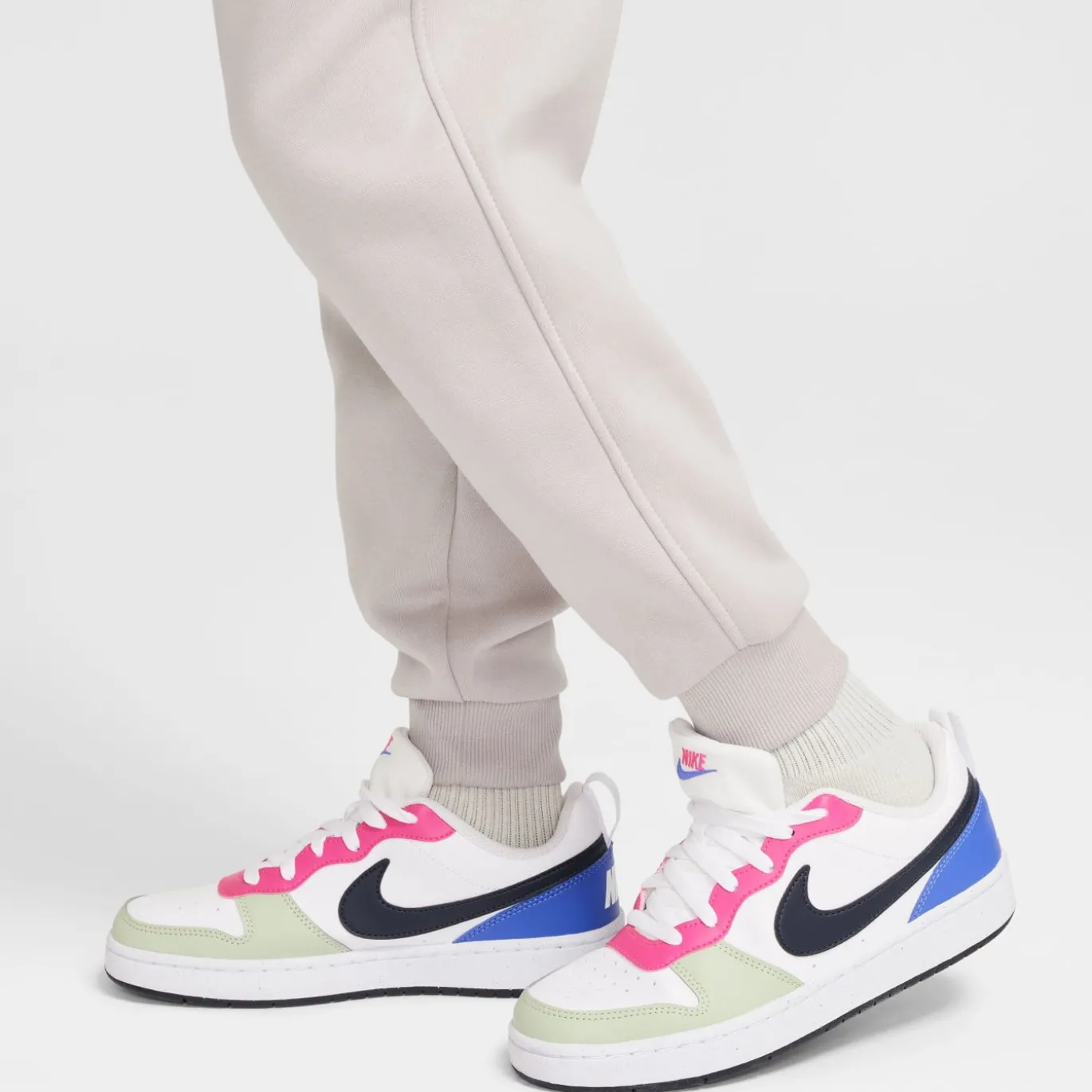 Nike Sportswear Club Fleece Hoodie Trainingspak Kids Grijs Wit
