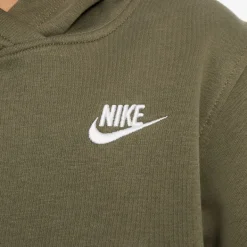 Nike Sportswear Club Fleece Hoodie Trainingspak Kids Olijfgroen Wit