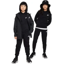 Nike Sportswear Club Fleece Hoodie Trainingspak Kids Zwart Wit